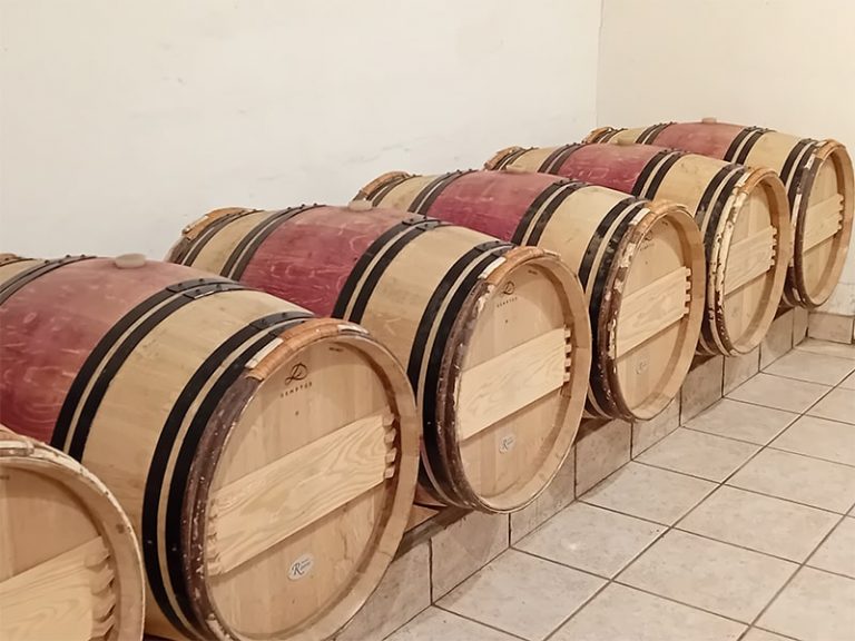 barrique chêne vin AOC Bordeaux chai Tournier Libourne pour château Rocher Figeac à Saint-Émilion